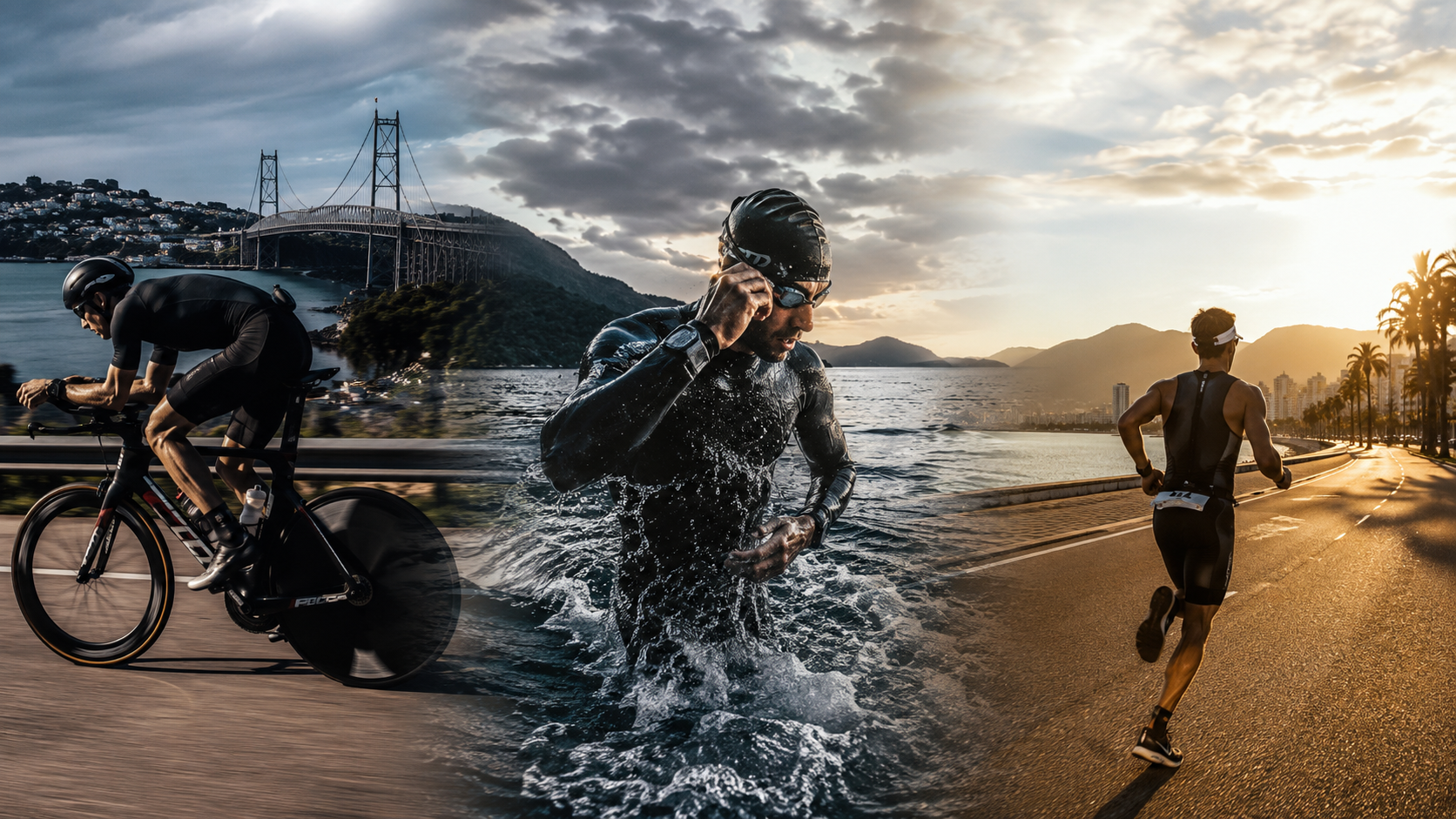 Caio Passos em preparação para o Ironman Brasil, em Florianópolis